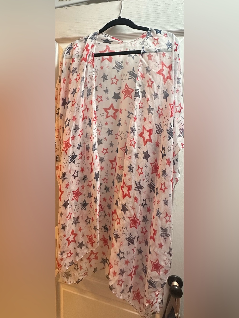 Women’s duster/cover up - Red, white, & blue